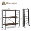 Multi-usage Foldable Shelving with Adjustable Shelves