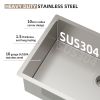 10 x 17 Inch Undermount 16 Gauge Single Bowl Handmade Stainless Steel Kitchen