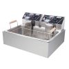 Eh83O 110V Oil Consumption 12.7Qt/12L Oil Pan Total Capacity 23.26Qt/22L Stainless Steel Large Single-Cylinder Electric Fryer 5000W Max