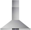 30 inch Range Hood 700CFM Wall Mount Stainless Steel Touch Control 3-speed Stove Vent