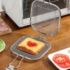 Sandwich Toaster Bread Grill Net Stainless Steel Sandwich Grilling Basket Foldable Sandwich Baking Tool Oven Food Grill Rack