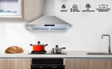 30 inch Range Hood 700CFM Wall Mount Stainless Steel Touch Control 3-speed Stove Vent