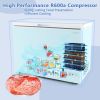 Compact Deep Freezer with 7-Level Adjustable Temperature and Removable Basket