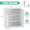 2 Door Storage Base Cabinet with 3-Tier Shelf