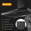 Range Hood 36 inch Black Wall Mount Range Hood in Black Stainless Steel Kitchen Vent Hood