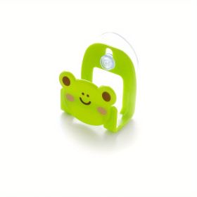 1pc; Cartoon Animal Shape Sponge Drain Rack; Sink Storage Rack; Multifunctional Sink Rack; Bathroom Sundries Rack Hook (Color: green)