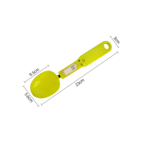 500g; LCD Electronic Digital Spoon Scale; Digital Measuring Spoon; Kitchen Scale Weighted Gram Spoon (Batteries Are Not Included) (Color: Yellow)