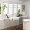 Lordear 36 Inch Farmhouse Sink White Ceramic single Bowl Kitchen Sink Apron Front Fireclay Sink