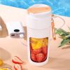 Portable Wireless Blender With The Straw; USB Travel Juice Cup Baby Food Mixing Juicer Machince With Updated 8 Blades 3000mAh Rechargeable Battery