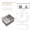 Stainless Steel Drop-in Kitchen Sink, Deep Topmount  Stainless Steel Laundry Sink Single Bowl Laundry Room Sink Outdoor Sink