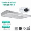 Stainless Steel Under Cabinet Range Hood Vent Cooking 230 CFM Kitchen 3 Speed cooker hood