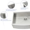 33-inch 16-Gauge/36-inch 18-Gauge Undermount 304 Stainless Steel Single Bowl Ledge Workstation Apron Front Farmhouse Kitchen Sink